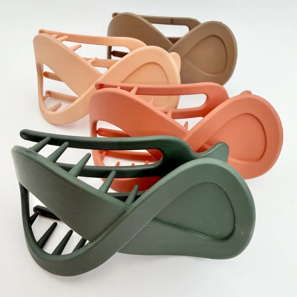 Set of Four Hair Claw Clips in Earth Tones - Picture 6 of 6